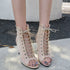 Sexy High Heels Hollow Mesh Sandals for Summer Fashion Comfort Peep Toe Stilettos Jazz Dance Female Shoes Plus Size