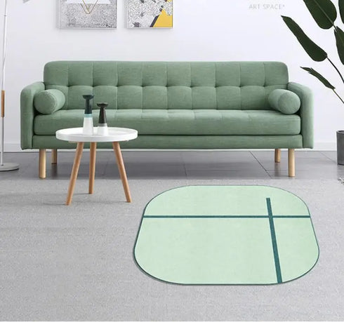 Modern Geometric Round Carpet for Living Room Bedroom and Hallway
