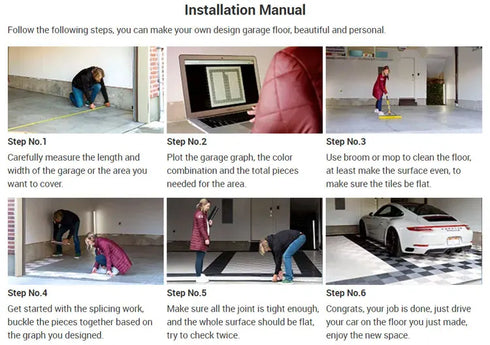 Plastic Interlocking Garage Flooring Tiles for Drainage Solution