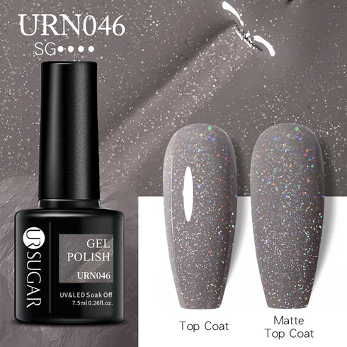 Nail Gel Polish - 7.5ml Semi-permanent Glitter Varnish for Winter Manicure, Eco-friendly and SGS Certified for Lasting Style