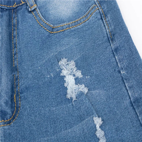 Fashion High Waist Skinny Ripped Jeans for Women S-3XL