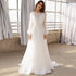 Jiayigong Modest Bridal Gowns Puff Sleeves A Line Wedding Dress