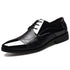 Elegant Breathable Leather Oxfords for Men - Stylish Formal Dress Shoes Perfect for Office, Parties, and Weddings with Comfortable Rubber Outsole and Lace-up Closure