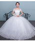 Customize Embroidery Wedding Dress Lace Up Bride Plus Size Ball Gowns