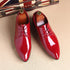 Men's Leather Pointed Toe Oxford Dress Shoes for Weddings and Business