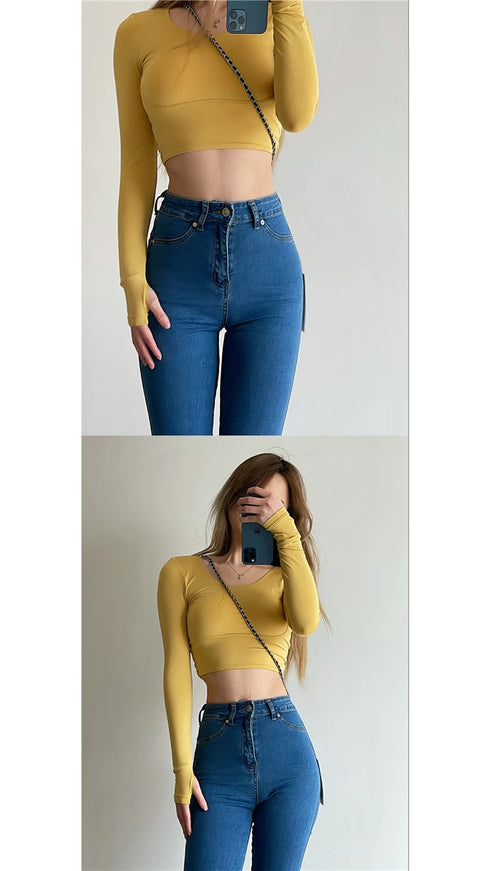 Casual Vintage High Elastic Mom Jeans for Women - Stylish Washed Stretch Denim Pencil Pants, Perfect for Fall Outfits with Jeans and Everyday Wear