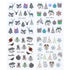 Winter Wonderland Nail Art Stickers with Snowflakes, Cute Santa, Snowman, and Winter Birds for Festive Manicure Decoration - 4pcs Set of Water Transfer Sliders and Temporary Tattoos