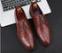 Elegant Handmade Italian Style Retro Leather Oxfords for Men - Perfect Formal Business and Party Footwear in Big Sizes
