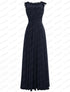 Bridesmaid Dress A-Line Chiffon Beading Applique Backless Floor Length Evening Dress