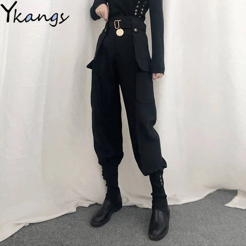 Y2k Pink High Waist Causal Wide Leg Jeans Women Straight Denim Pant