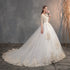Off The Shoulder Half Sleeve Wedding Dress Lace Applique Plus Size Ball Gown Customized
