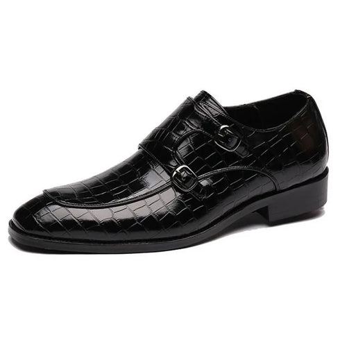 Crocodile Grain Leather Business Shoes for Men - Formal and Casual Wear