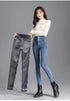 Warm High-Waist Fleece-Lined Skinny Jeans for Women - Perfect for Casual Fall Outfits and Stylish Pencil Pants Looks