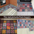 Anti-Slip Geometric Kitchen Mat Area Rugs for Living Room Bathroom and Hallway