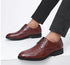 Elegant Handmade Italian Style Retro Leather Oxfords for Men - Perfect Formal Business and Party Footwear in Big Sizes