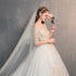 Off The Shoulder Half Sleeve Wedding Dress Lace Applique Plus Size Ball Gown Customized