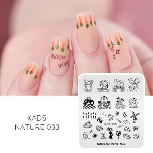 Nature-Inspired Nail Art Stamping Plate Set with Butterfly and Mountain Range Designs for DIY Manicure Enthusiasts