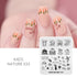 Nature-Inspired Nail Art Stamping Plate Set with Butterfly and Mountain Range Designs for DIY Manicure Enthusiasts