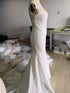 LORIE Sexy Mermaid Wedding Dress Sleeveless Lace Appliqued Gown