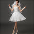 Ivory Short Knee Length Fairy Wedding Dress for Parties