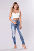 Fashion High Waist Skinny Ripped Jeans for Women S-3XL