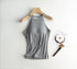 Slim Halter Neck Off-Shoulder Camisole Tops for Women - Stylish Solid Tank Tees with Chest Pad for Comfortable Summer Wear