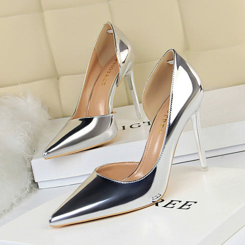 Elegant Korean-Style Pointed High-Heeled Shoes for Special Occasions