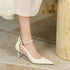 Elegant Pointed Medium Heels for Women - Fashionable Casual Pumps for Parties