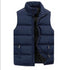 Men's Warm Sleeveless Vest Jacket for Winter - Casual Waterproof Zipper Coat with Stand-up Collar for Autumn Adventures