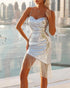 White Angel Feather Dress Luxury Design Women's Off Shoulder Elegant Long Dress for Parties and Weddings