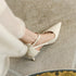 Elegant Pointed Medium Heels for Women - Fashionable Casual Pumps for Parties