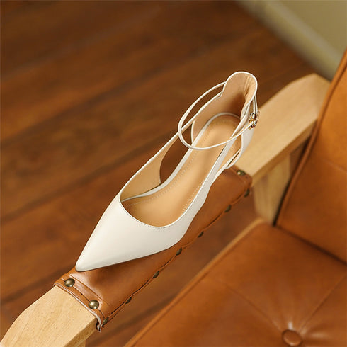 Elegant Pointed Medium Heels for Women - Fashionable Casual Pumps for Parties