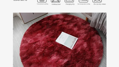 Plush Round Rug Mat for Living Room and Bedroom Home Decor