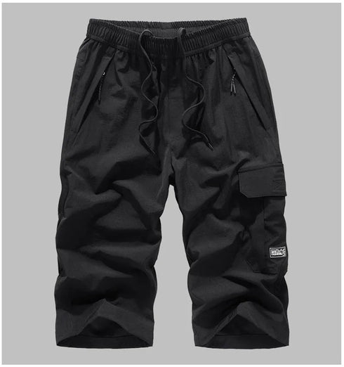 Men's Summer Quick Dry 3/4 Pants Lightweight Capri Shorts for Hiking Fishing Travel Casual Gym