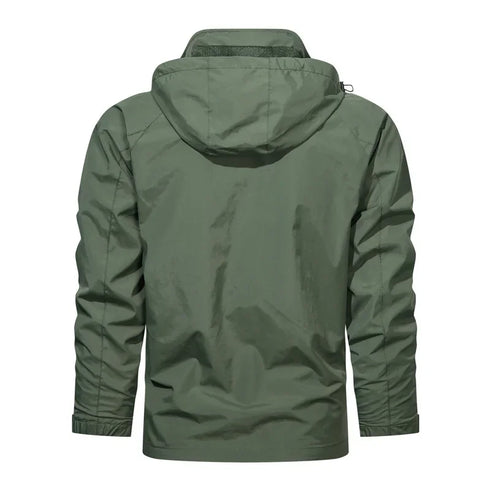 Men's Breathable Waterproof Tactical Jacket for Outdoor Activities, Fishing, Hiking, and Camping - Windbreaker and Raincoat with Pockets