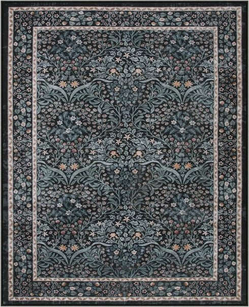 Large Machine Washable Bohemian Flower Carpet for Living Room and Bedroom Decoration