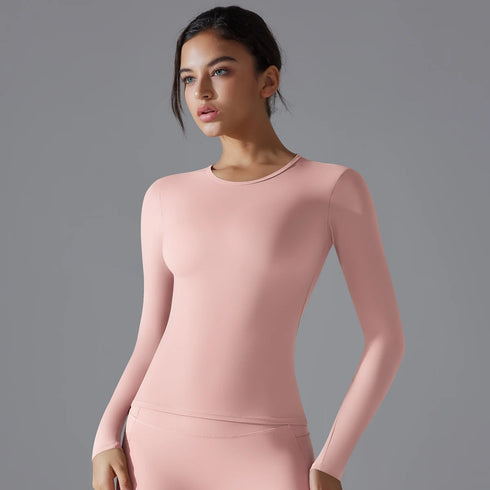 Yoga Shirts for Women Long Sleeve Winter Fitness Running Gym Workout Dry Fit Breathable Sports Top