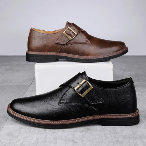 Fashionable Men's Pointed Banquet Business Wedding Shoes Casual Leather Footwear