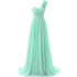 Chiffon Off-Shoulder A-Line Dress With Floral Pleats Floor-Length Corset Back Bridesmaid Dress