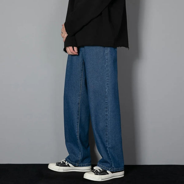 Casual Wide-Leg Denim Jeans - Relaxed Fit for Men - Men's Jeans