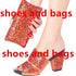 Shoe Bag Set Ladies Rhinestones Fashion Slippers High Heel Party