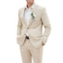 Chic Linen Suits for Men Casual Flat Front Single Breasted Blazer and Pants Outfit