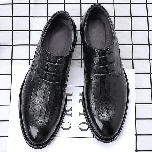 Groom Standard Dance Dress Shoes for Men Stylish Leather Casual Heels