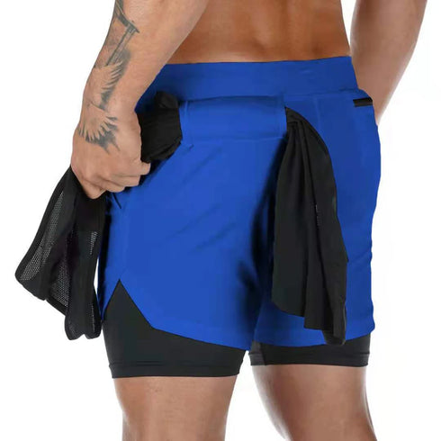 Men's 2-in-1 Quick Dry Sport Shorts for Gym and Fitness Workouts
