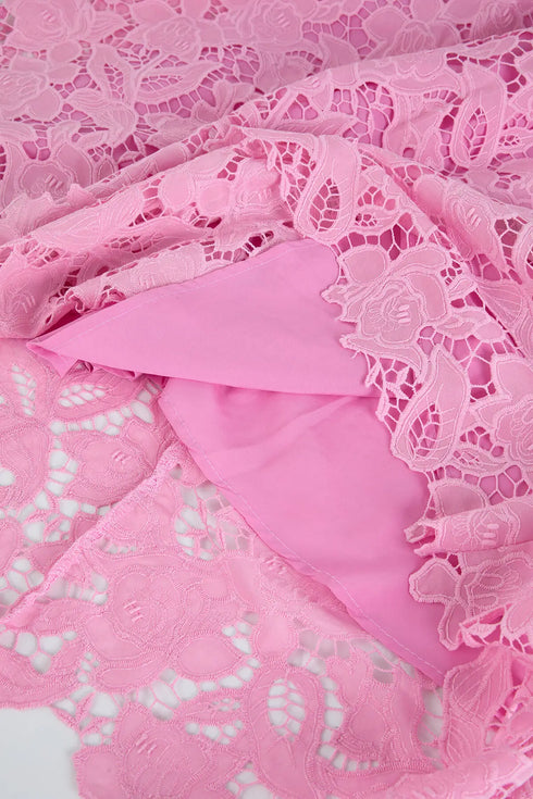 Embroidery Lace Long Cake Dress for Women Evening and Birthday Parties