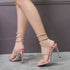 Rhinestone Snake Stiletto Gladiator Sandals For Wedding