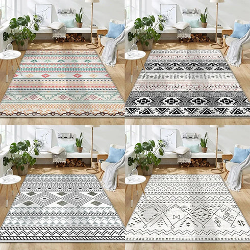Moroccan Luxury Rug for Living Room and Bedroom Easy Clean Non Slip Decor