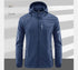 Lightweight Summer Outdoor Windbreaker Jacket for Men - Quick Dry, Sun-Protective, Ideal for Hiking, Fishing, Cycling, and Gym Activities with Hooded Design