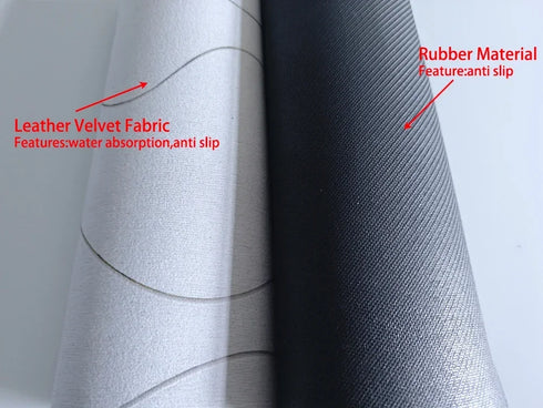 Diatomaceous Earth Non-Slip Bath Mat Super Absorbent Bathroom Rug Thin Rubber Pad