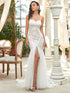 Elegant Wedding Dresses Sweetheart Neck Spaghetti Straps Lace Fishtail Silhouette Bridal Dress